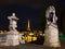 Night illumination on the bridge of Alexander III. Paris, France