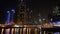 The night illumination of Dubai Marina