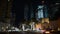 The night illumination of Dubai Marina and Cayan Tower