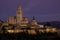 Night image Cathedral and Alcazar of Segovia