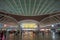 Night image of departure from the Parque das NaÃ§Ãµes metro station in Lisbon.