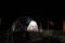 Night inside an Igloo tent house, in the Himalaya