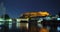 Night Jodhpur city view of lake and Mehrangarh Fort. Rajasthan, India