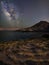 Night landscape of the AlmerÃ­a coast with the Milky Way