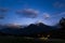 Night landscape in Austrian Alps.