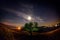 Night landscape with the Milky Way above the fields