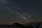 Night landscape with milky way from Genoveses beach. Natural Park Cabo de Gata. Andalusia