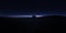 Night landscape with stars and the full moon. Panorama, environment 360 HDRI map. Equirectangular projection, spherical panorama.