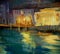 Night landscape to Venice, painting