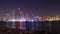 Night light dubai marina panoramic 4k time lapse