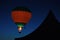 Night light hot air balloon tent evening colors