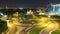 Night light road circle 4k time lapse from dubai