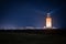 Night lighthouse in la coruÃ±a Spain