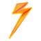 Night lightning bolt icon, cartoon style
