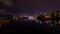 A night long exposure photo of marina of Vancouver Harbor