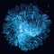 Night luminous vector Chrysanthemum flower spherical composition