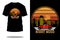 Night mood car retro t shirt design