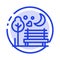 Night, Moon, Romance, Romantic, Park Blue Dotted Line Line Icon