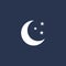 Night moon vector icon