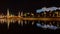 Night Moscow. Moscow - river. Russian famous sites.