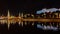 Night Moscow. Moscow - river. Russian famous sites.