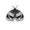 Night moth doodle icon, traditional vector illustration