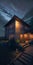 Night outdoor exterior in realistic environment