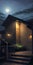 Night outdoor exterior in realistic environment