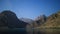 Night over the lake Iskanderkul. TimeLapse. Tajik