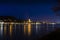 Night over Stein an der Donau. Krems an der Donau. Federal state of Lower Austria