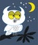 Night owl cartoon