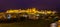 Night panorama of Carcassonne fortress - France