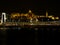 Night panorama of the Castle Hill & the Matthias church in Budapest