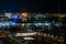 Night panorama of the city of Cannes