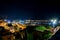 Night panorama of the city of Cannes