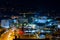 Night panorama of the city of Cannes
