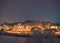Night panorama of the city of Vyborg with illumination