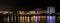 Night panorama. Lights of promenade of Black Sea resort