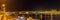 Night panorama of Margaret Bridge and Danube