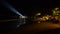 Night Panorama of Mirissa Beach in Sri Lanka