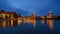 NIght panorama of old town cityscape, Wroclaw, Poland