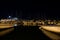 Night panorama over the harbor of the Croatian coastal town of Vrsar in Istria