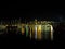 Night panorama over the harbor of the Croatian coastal town of Vrsar in Istria