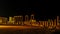 Night Panorama of Palmyra columns,Tetrapylon , destroyed by ISIS, Syria