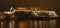 Night panorama of Petrovaradin fortress in Novi Sad