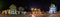 Night panorama square with Church of Madonna di Tirano, Tirano, Lombardy, Italy