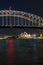 Night panorama of Sydney Harbour, Australia.