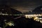 Night panorama of torbole at lago di garda