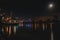 Night panoramic view on illuminated Brisbane