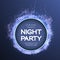 Night Party Dance Poster Background. Event celebration flayer. Futuristic technology style. Big data. abstract design with plexus.